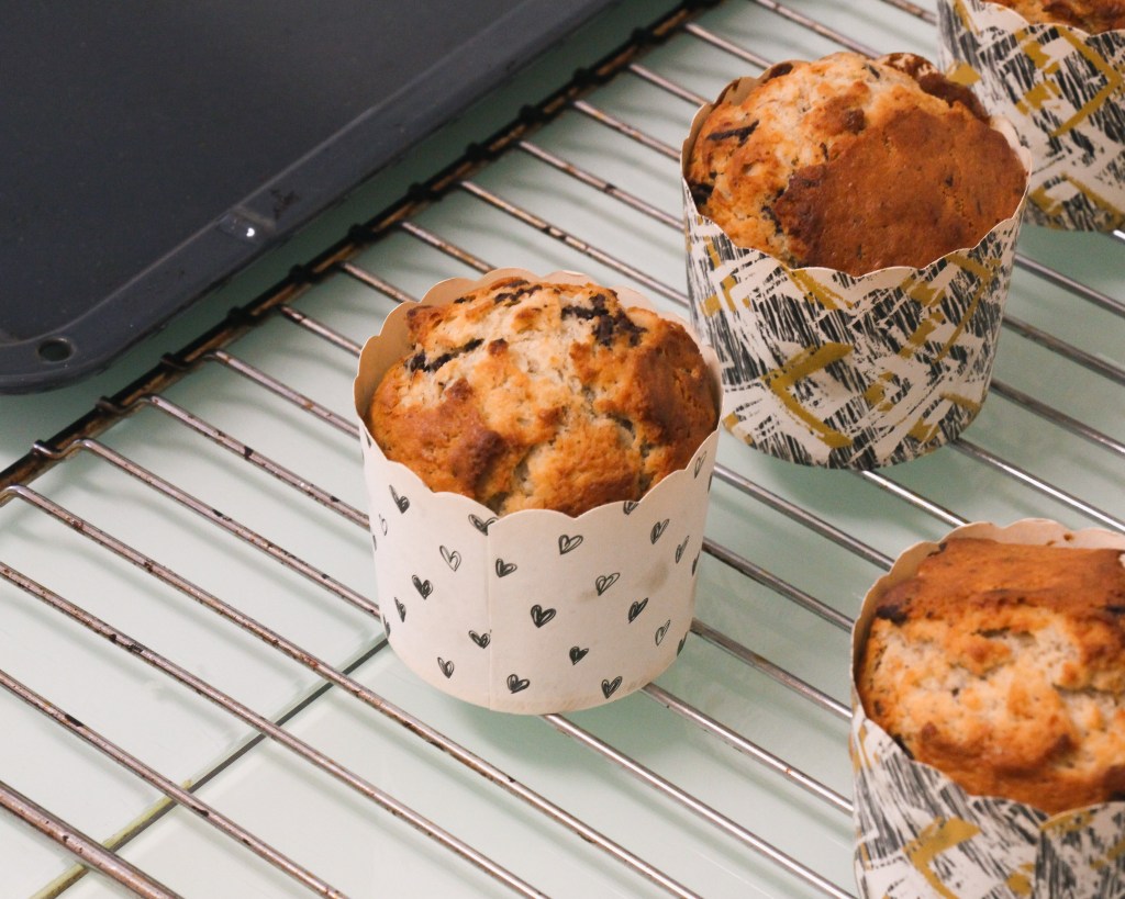 מאפינס בננה ושוקולד&nbsp;מריר